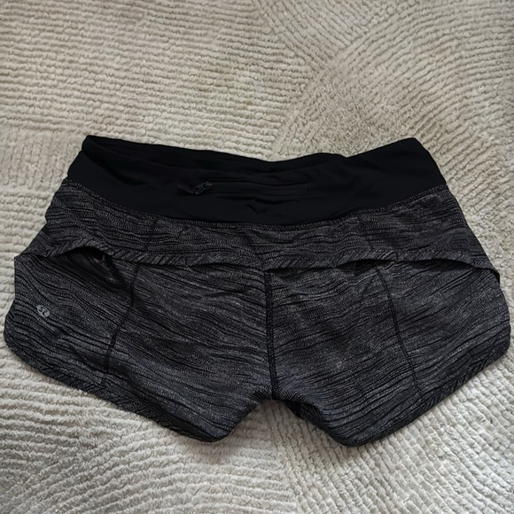 Lululemon Speed athletic running shorts black white - Picture 8 of 10